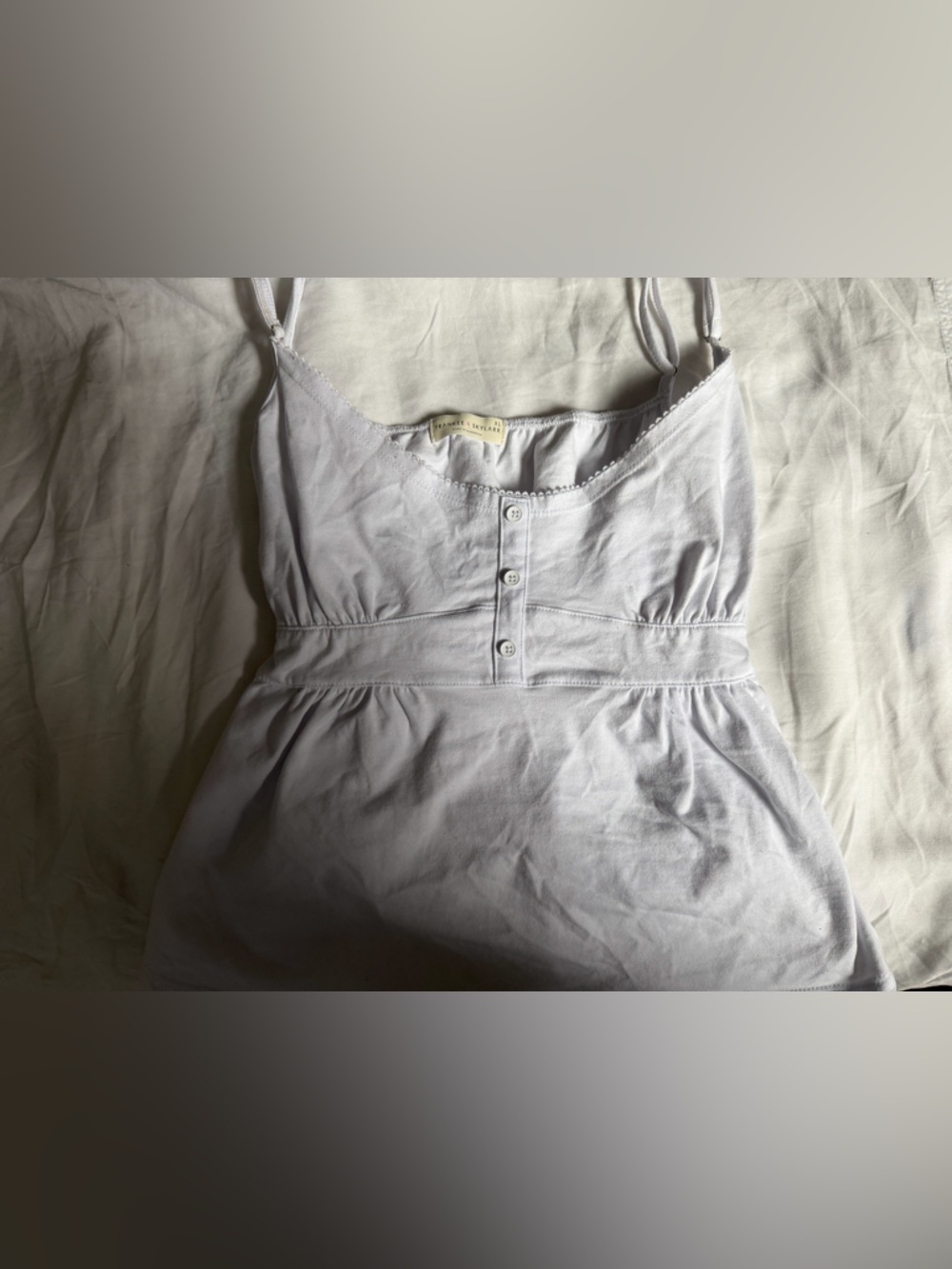 Frankie & Sky Lavender Button-Front Tank Top